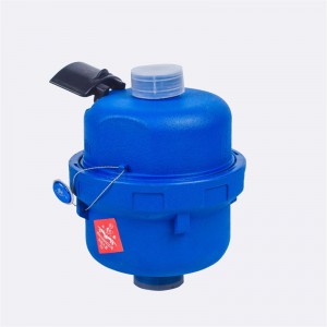 Volumetric liquid filled meter with plastic body with  remote cable